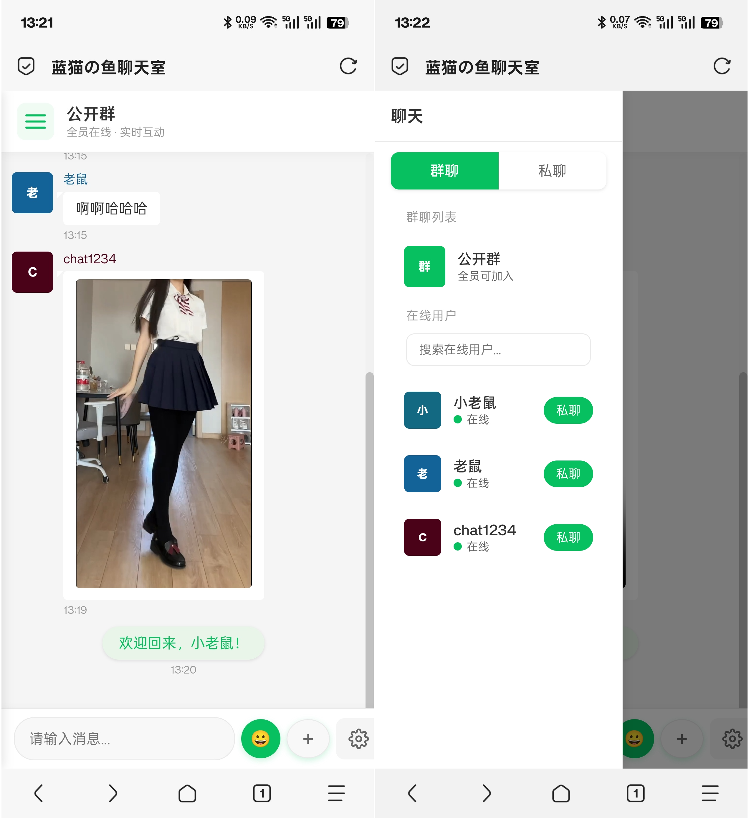 PHP实时消息聊天室源码 PHP+WebSocket-七星源码