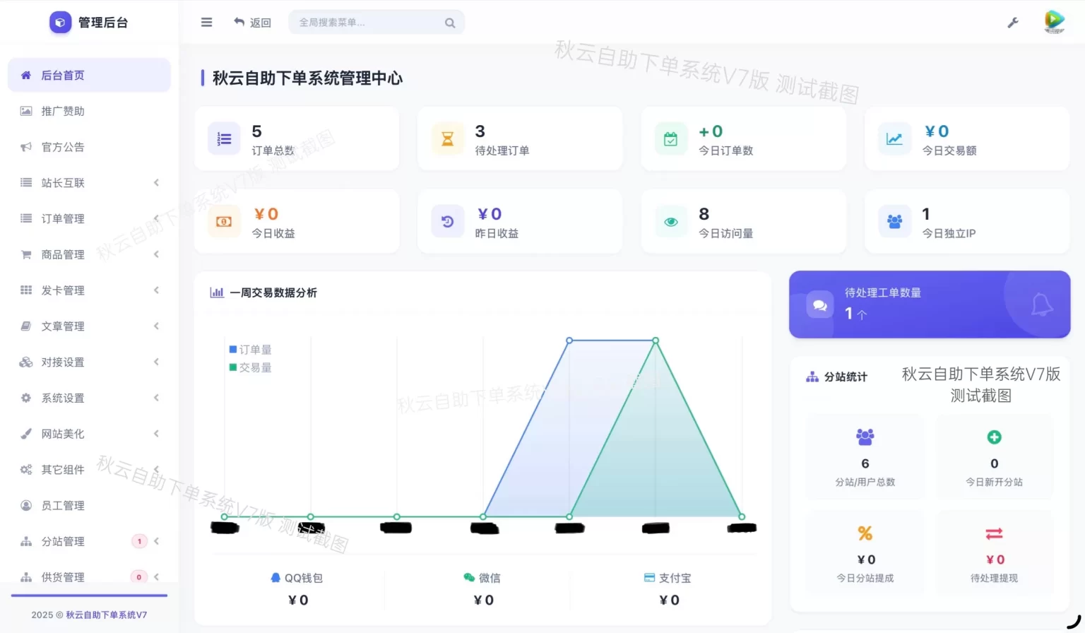 彩虹云商城二开重构美化版源码 秋云自助下单系统V7版-七星源码